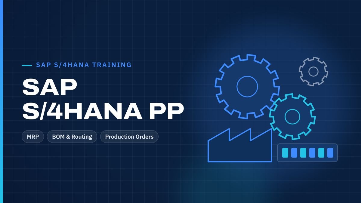SAP PP production planning real-time project training